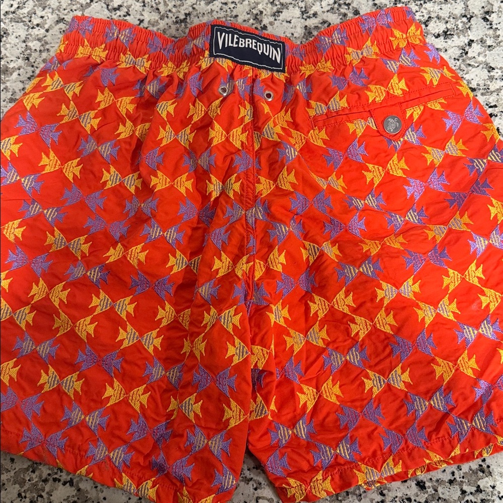 Limited Edition Vilebrequin Embroidered Fish Swim Trunks Men’s Large 60/95